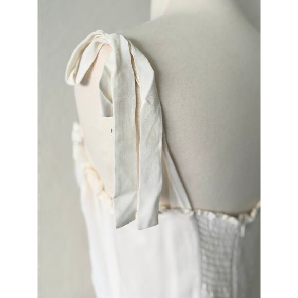 Reformation Christine White Dress Size 8 - Picture 9 of 12